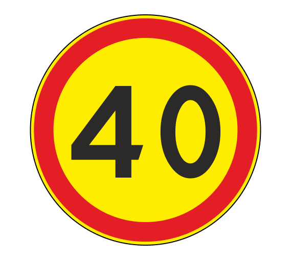 Временный дорожный знак 3.24