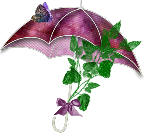 Волшебные зонтики на прозрачной