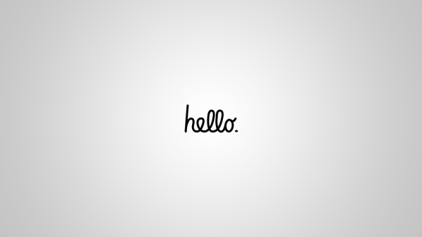 Надпись hello Apple