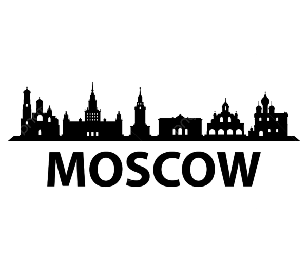 Надпись Москва на белом фоне