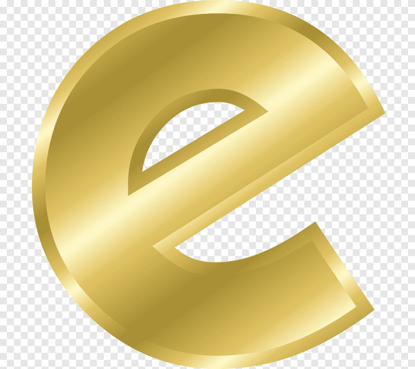 Буква е на прозрачном фоне