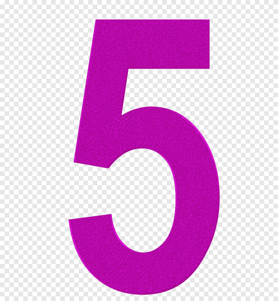 Цифра 5 цветная