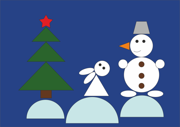 Аппликация из геометрических фигу