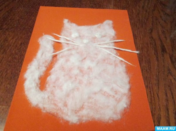 Аппликация из ваты для детей