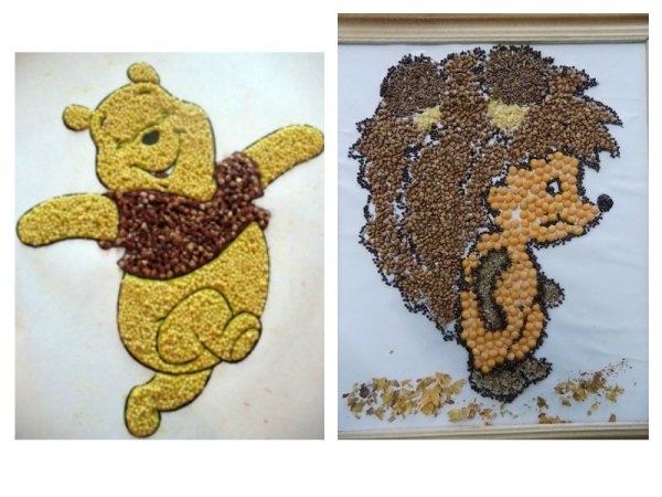 Аппликация из крупы