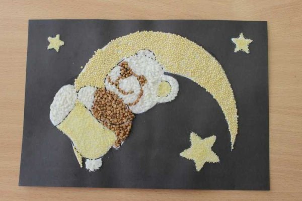 Аппликация крупой