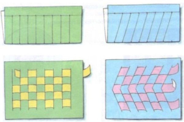 Коврик из бумаги плетение