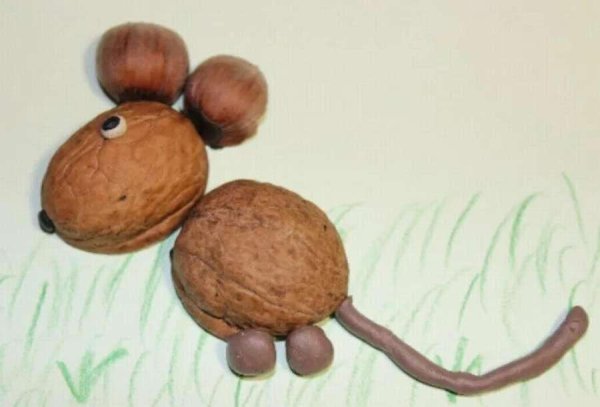 Лепка из скорлупы грецкого ореха в детском