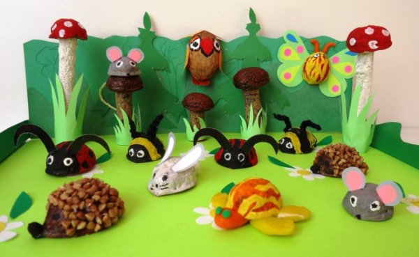 Поделки из скорлупы грецкого ореха своими руками для детей