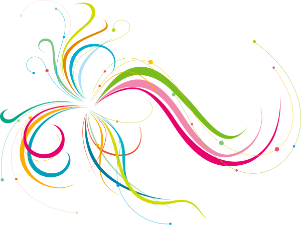 Цветные узоры на белом фоне