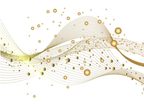 Золотая волна на прозрачном фоне