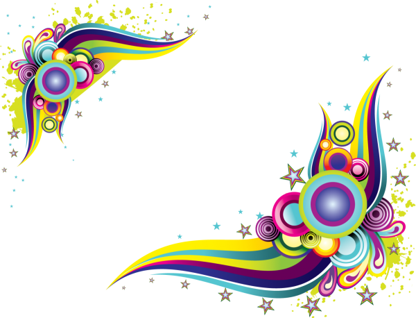 Цветные узоры на белом фоне