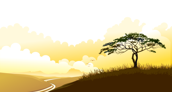 Африканский пейзаж вектор