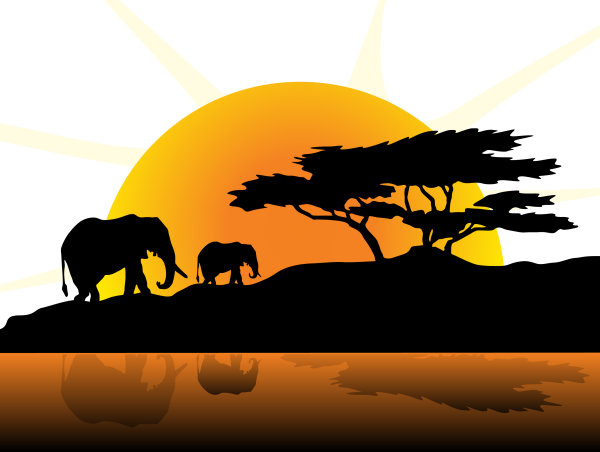 Саванна силуэт