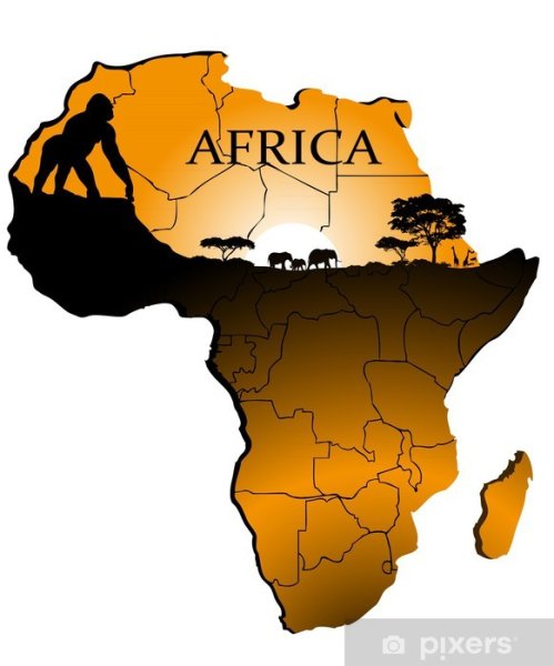 Африка материк с надписом