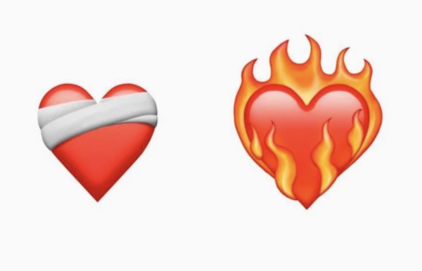 Смайлы эмодзи сердце