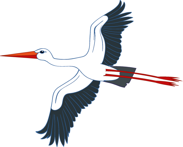Аист рисунок для детей
