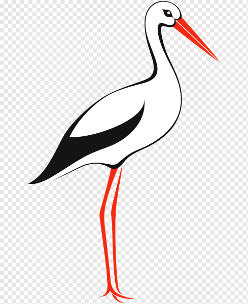 Аист зарисовка