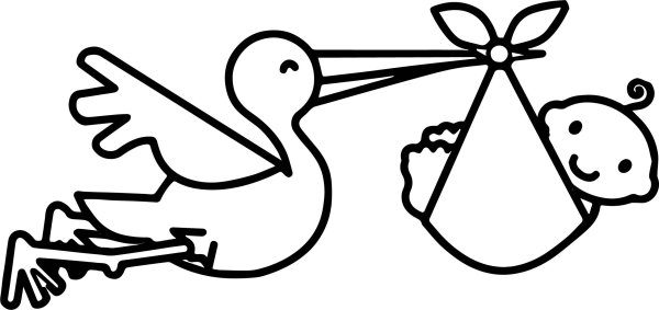 Аист с ребенком