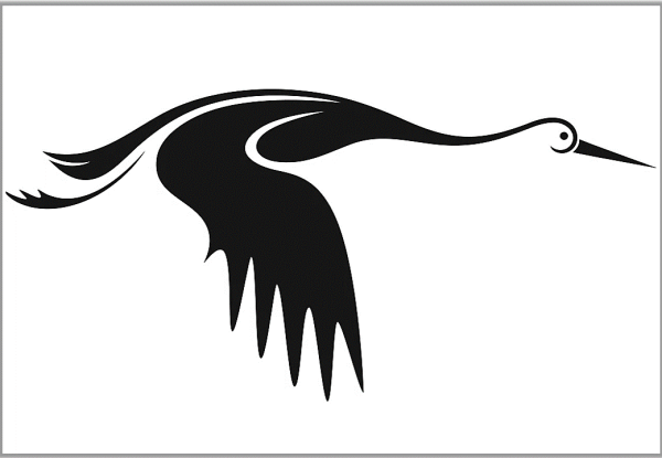 Стилизованный Аист вектор