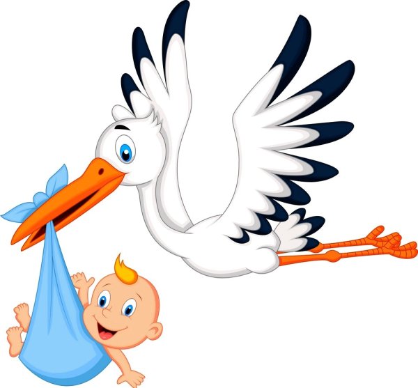 Аист с мальчиком