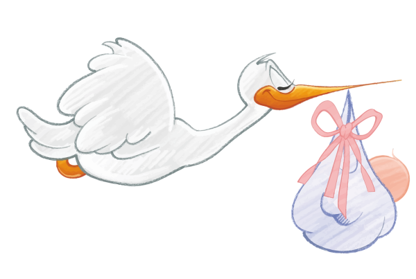 Аист с ребенком