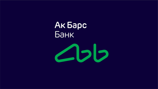 Логотип АК Барс банк на черном фоне