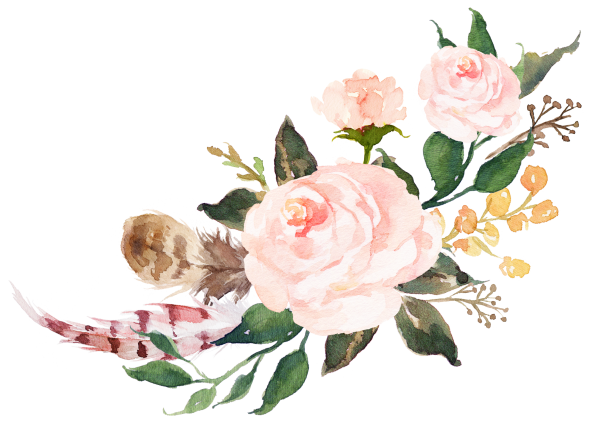 Цветы акварель на прозрачном фоне