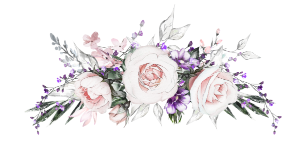 Акварельные цветы на прозрачном фоне