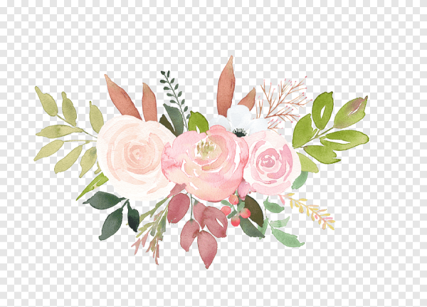 Акварельные цветы для пригласительных