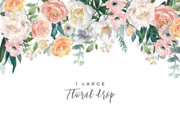 Акварельные цветы фон