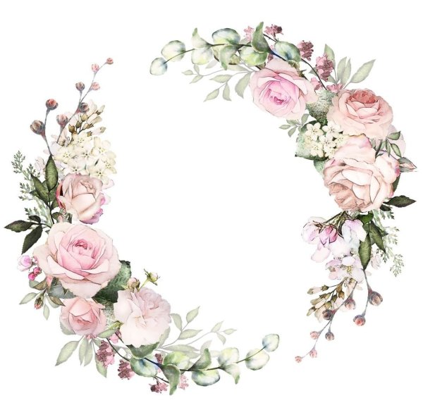 Акварельные цветы для пригласительных