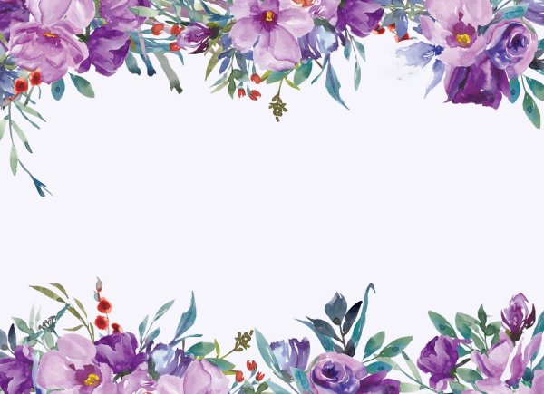 Акварельные цветочные рамки