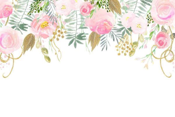 Акварельные цветы фон