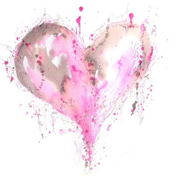 Акварельное сердце