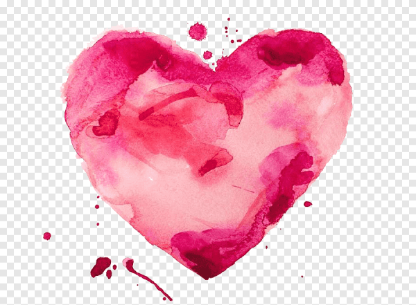 Сердечко акварель
