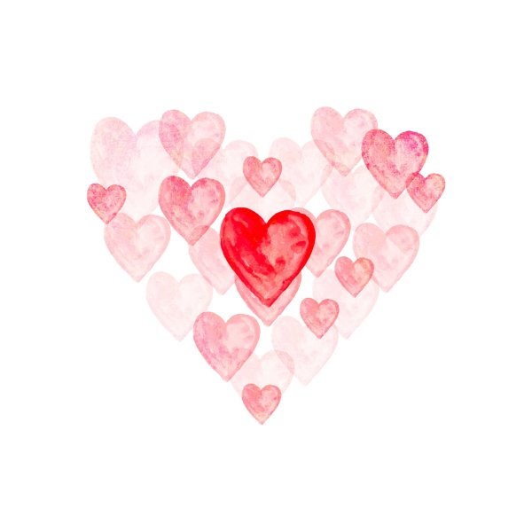 Сердце акварель