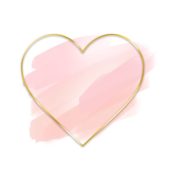 Нежно розовое сердце