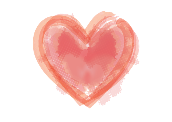 Сердце акварель