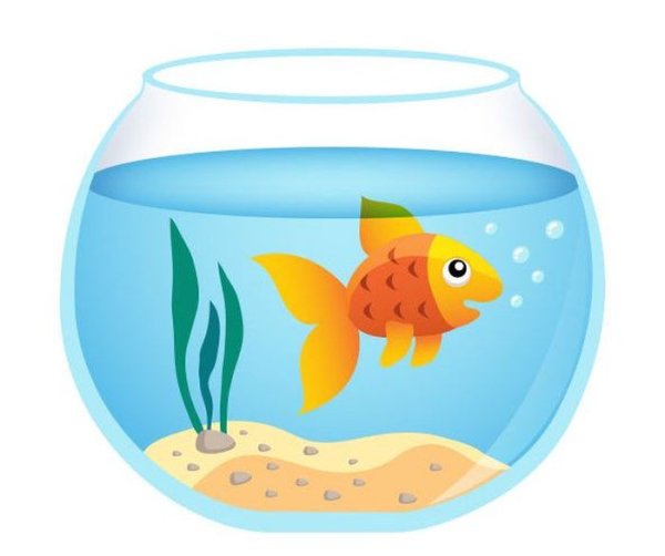 Аквариум с рыбками рисунок