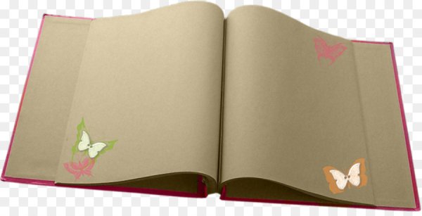 Раскрытый альбом на прозрачном фоне