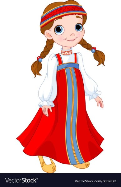 Национальная одежда русский мультяшные