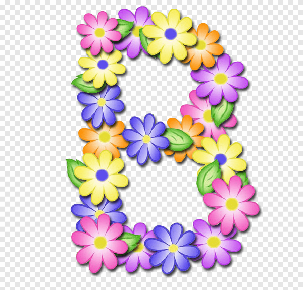 Красивые цветочные буквы