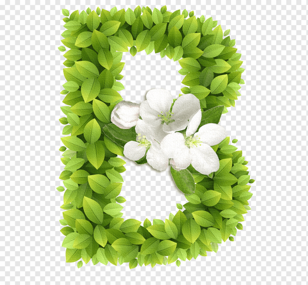 Буквы в виде цветов