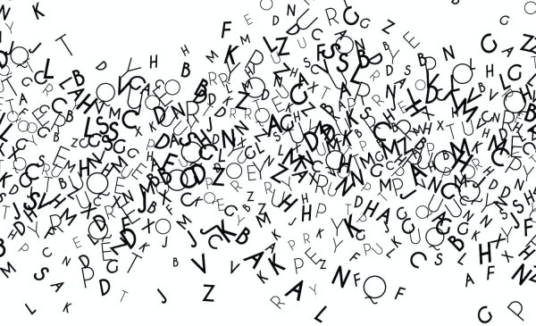 Хаотично разбросанные буквы