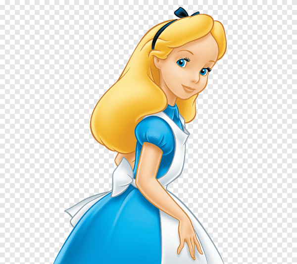 Алиса из страны чудес на белом фоне