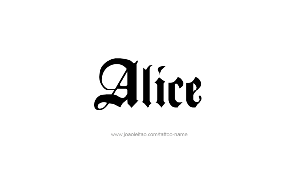 Alice красивым шрифтом