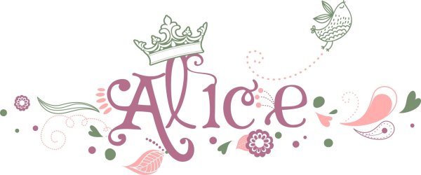 Алиса надпись