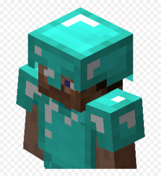 Стив из Minecraft в алмазный броня