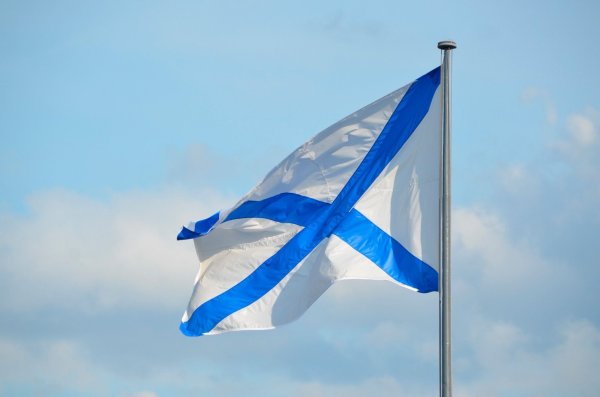 Андреевский флаг Троице-Сергиевой Лавры